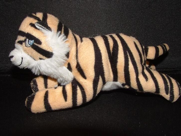 MOOIE TIJGER KLEIN VELOURS GOUDGEEL MET ZWARTE STREPEN, Kinderen en Baby's, Speelgoed | Knuffels en Pluche, Nieuw, Overige typen