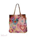 Shopper tas hearts hesty met hartjes Imbarro leuk als kado, Sieraden, Tassen en Uiterlijk, Overige kleuren, -, -, Shopper