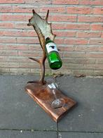 Wijnrek gewei wijnfleshouder edelhert damhert gewei bar wijn, 50 tot 75 cm, Nieuw, Ophalen of Verzenden, Minder dan 5 flessen