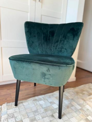 Groen Fluweel Stoeltje - Puntgaaf! beschikbaar voor biedingen