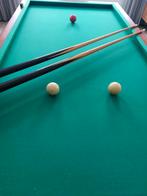 Biljarttafel met 2 keuen en ballen, Ophalen of Verzenden, Gebruikt, Biljarttafel