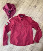 scouting blouse d.rood maat 36 (ca. mt164) met das + dasring, Ophalen of Verzenden, Gebruikt, Kleding