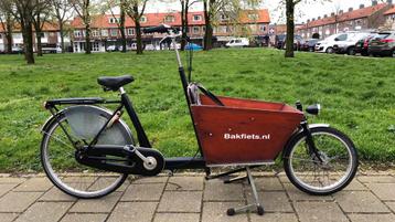 Zeer mooie Bakfiets NL Cargo Short met regenhuif 