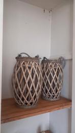 2 windlichten, Huis en Inrichting, Ophalen, Zo goed als nieuw, Hout, 25 tot 50 cm