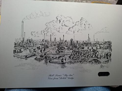 Shell Pernis Skyline - Botlek Brug, Antiek en Kunst, Kunst | Tekeningen en Foto's, Ophalen