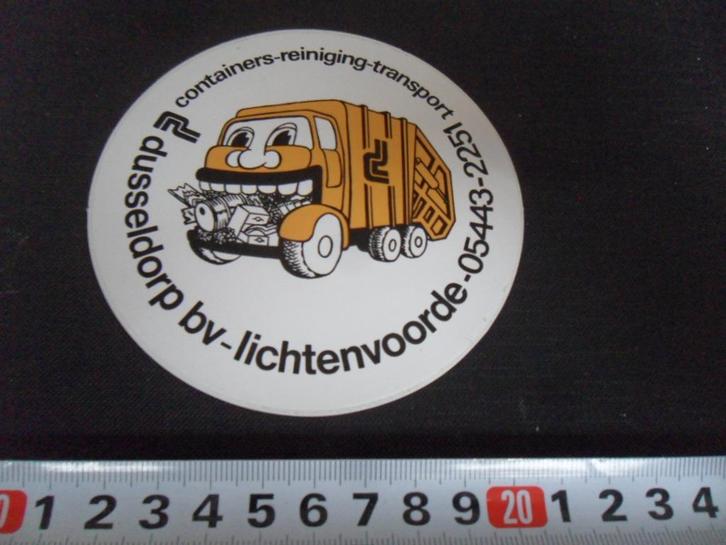 sticker lichtenvoorde dusseldorp vuilniswagen reiniging tran, Verzamelen, Stickers, Zo goed als nieuw, Ophalen
