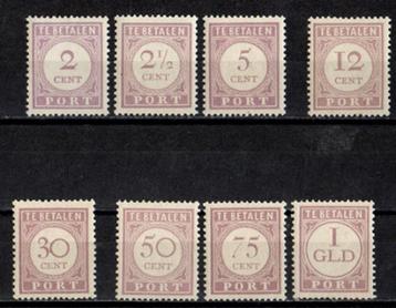 Suriname Portzegels nr. 19b-21b, 23b en 28b-32b postfris beschikbaar voor biedingen