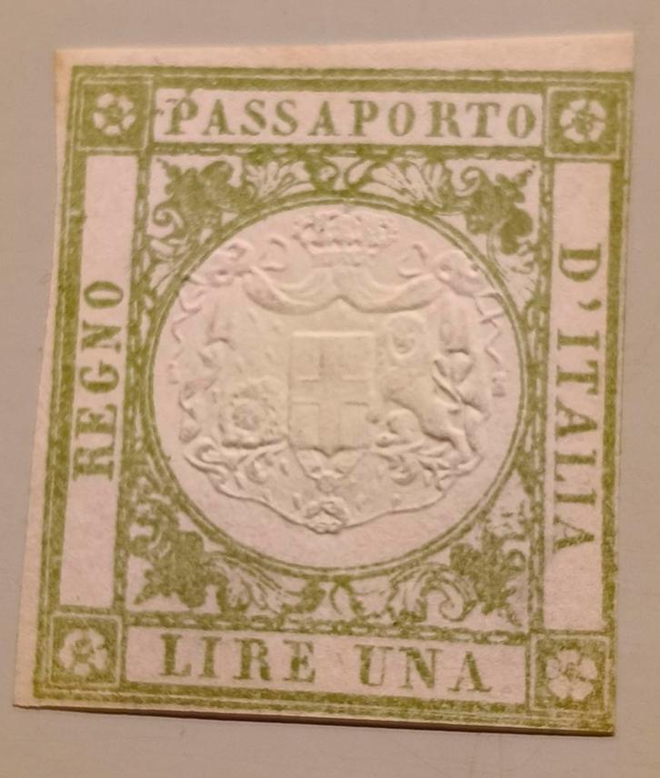 Italië Paspoortzegel - Regne D'Italia, Postzegels en Munten, Postzegels | Europa | Italië, Ophalen of Verzenden