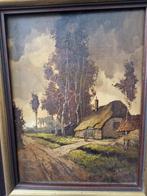 Jos van Dijk: Landschap met boerderij, Antiek en Kunst, Kunst | Schilderijen | Klassiek, Ophalen
