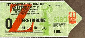 Ticket 92-93 Ajax - PSV / Roma - BVB beschikbaar voor biedingen