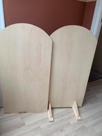 Houten borden/verkoopborden op standaard, Ophalen, Zo goed als nieuw