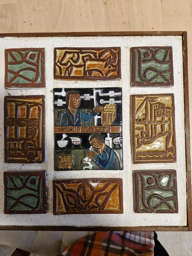 Wandtableau Henk Potters, Antiek en Kunst, Antiek | Keramiek en Aardewerk, Ophalen of Verzenden