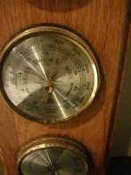 OUDE BAROMETER OP HOUTEN PLAAT 33X18 CM GOED WERKEND, Verzenden
