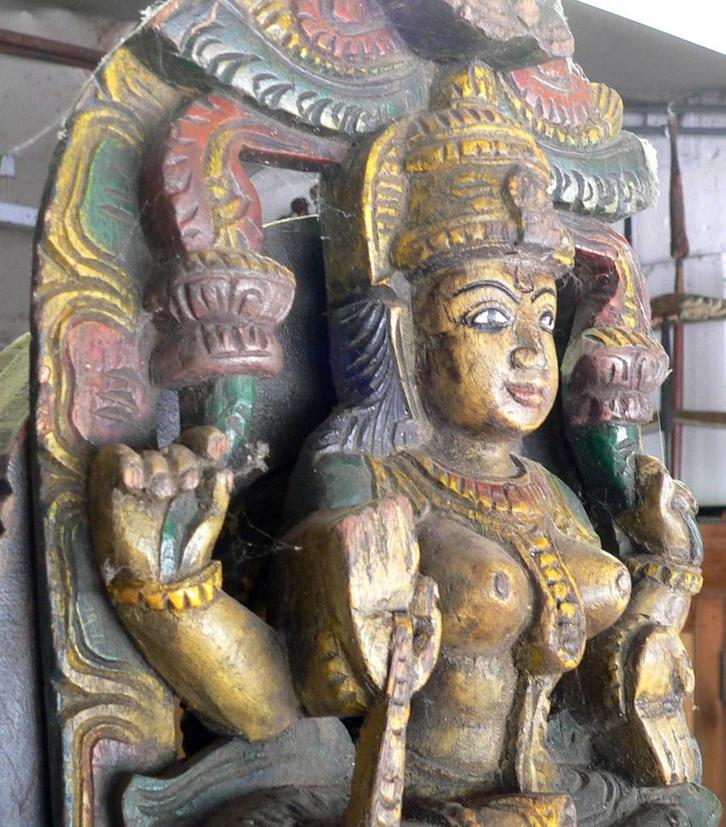 Tempel beeld Devi Sarasvati ID1 Hindoeisme kunst Dewi India, Antiek en Kunst, Kunst | Niet-Westerse kunst, Ophalen of Verzenden