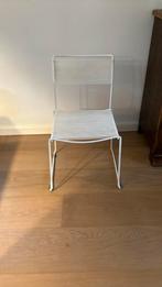 1 Wit Jodi 1980 spaghetti stoel draadstoel van kunstof draad, Huis en Inrichting, Stoelen, Ophalen, Zwart, Zo goed als nieuw, Metaal
