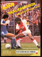 Ajax - Zaragoza 1/2 finale EC 2 22 april 1987, Verzamelen, Ophalen of Verzenden, Zo goed als nieuw, Ajax