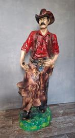 Groot Cowboy Beeld - 88cm, Tuin en Terras, Ophalen, Gebruikt, Kunststof, Mensenbeeld