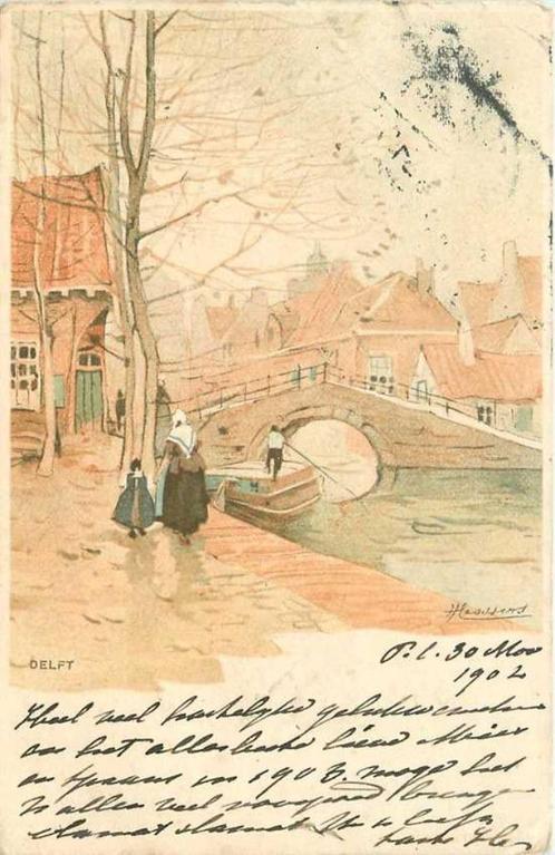 (300-146-011) Delft, Verzamelen, Ansichtkaarten | Nederland, Zuid-Holland, Verzenden