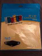 4 Bouwplaten Bruin Groen Blauw Geel - Lego Compatibel, Ophalen of Verzenden, Nieuw, (Grond)plaat