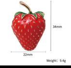 Aardbei broche, Sieraden, Tassen en Uiterlijk, Broches, Ophalen of Verzenden, Nieuw, Overige materialen