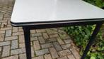 Enkele Retro buisframe industriële vintage grijs schooltafel, 50 tot 100 cm, 100 tot 150 cm, Ophalen of Verzenden, Zo goed als nieuw