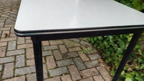 Enkele Retro buisframe industriële vintage grijs schooltafel, Huis en Inrichting, Tafels | Eettafels, Zo goed als nieuw, 100 tot 150 cm