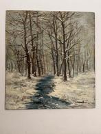 gesigneerd schilderij Bosgezicht Oscar Lormans, Antiek en Kunst, Verzenden