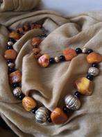 Barnsteen amber git geluk beschermt vreugde magie eyecatcher, Ophalen of Verzenden, Nieuw, Zilver, Met edelsteen