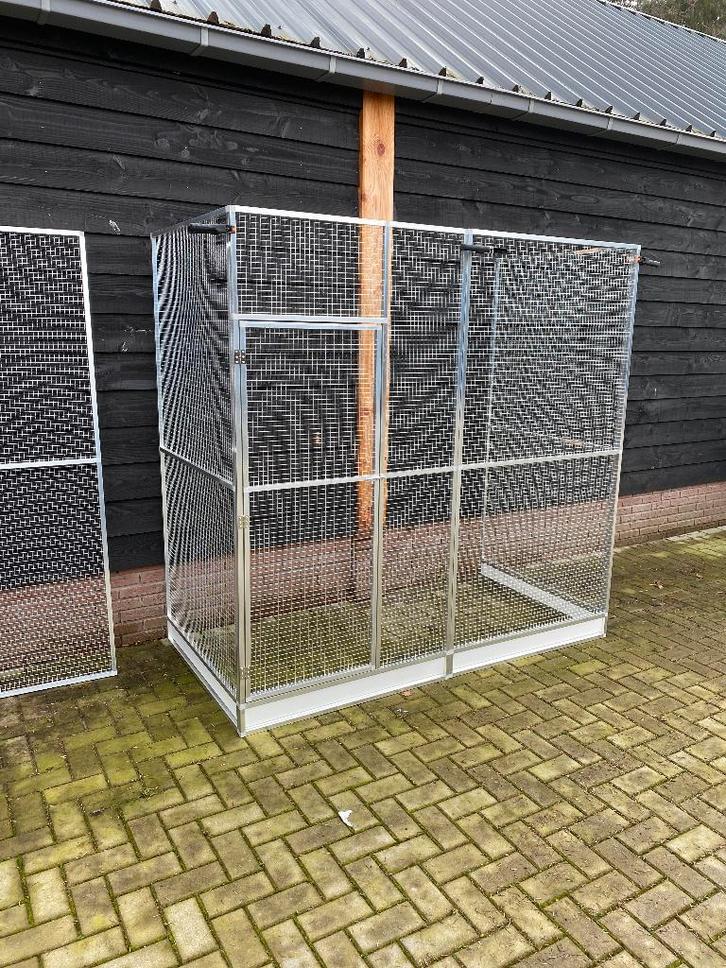 Nieuwe Volière met mostrand 204 x 104 x 200 cm nieuw!, Dieren en Toebehoren, Vogels | Hokken en Kooien, Nieuw, Volière, Aluminium