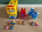 Little People Fisher-Price schoolbus / brandweer / vliegtuig, Ophalen of Verzenden, Zo goed als nieuw