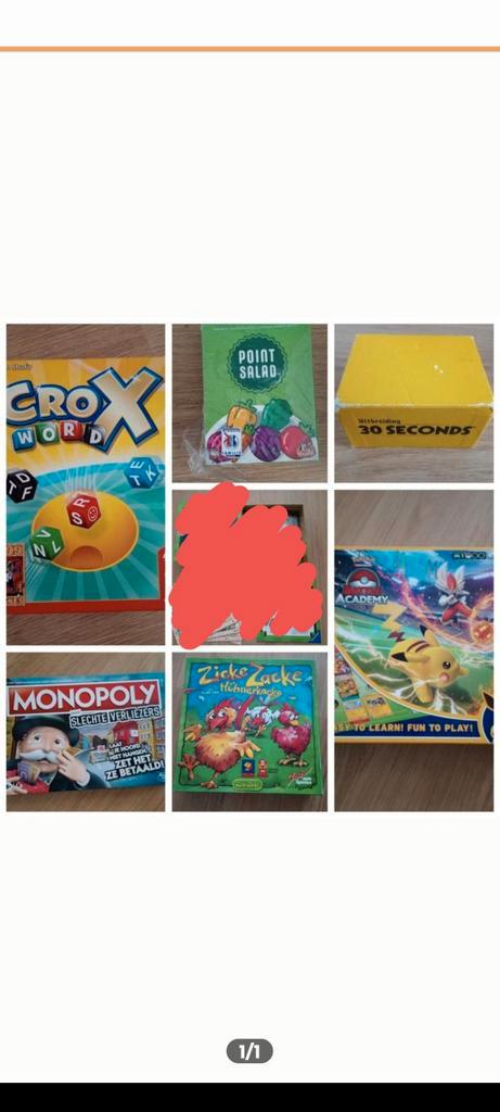 Sint Kerst 6 spellen in 1 koop Pokemon, Monopoly, Jakkiebak, Hobby en Vrije tijd, Gezelschapsspellen | Bordspellen, Gebruikt, Ophalen of Verzenden