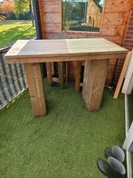 Steiger houten bar tafel, Tuin en Terras, Ophalen, Rechthoekig, Hout