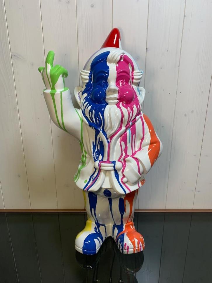 Tuinkabouter middelvinger deco.art, Tuin en Terras, Tuinbeelden, Nieuw, Tuinkabouter, Kunststof, Ophalen of Verzenden