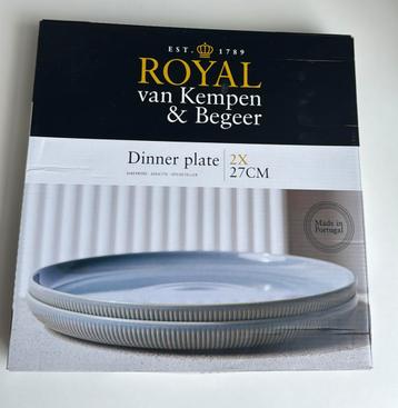 Royal van Kempen & Begeer AH dinerborden blauw beschikbaar voor biedingen