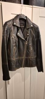 Prachtige stoere leren jas geschikt voor dames en heren, Ophalen of Verzenden, Zo goed als nieuw, Maat 42/44 (L), Zwart