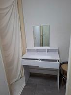 Witte kaptafel met spiegel, Gebruikt, Ophalen of Verzenden, Minder dan 100 cm, Modern