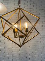 Goudkleurige Lamp met 4 Spots, Ophalen, Gebruikt, Metaal, Minder dan 50 cm