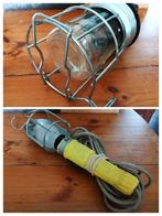 Looplamp kooilamp zwart - looplamp kooilamp geel industrieel, Antiek en Kunst, Ophalen of Verzenden