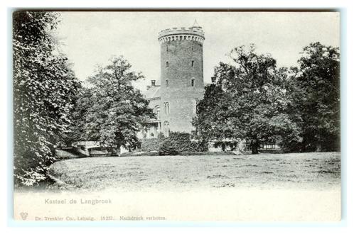 Langbroek (bij Doorn), Kasteel de Langbroek, Verzamelen, Ansichtkaarten | Nederland, Ongelopen, Utrecht, Voor 1920, Verzenden