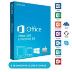 Microsoft Office 365 Enterprise  E5 + 1024 GB OneDrive-cloud, Computers en Software, Office-software, Nieuw, Access, Ophalen, MacOS