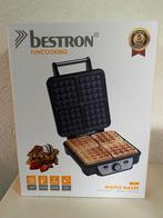 Bestron wafelijzer   nieuw in doos 4 wafels tegelijk bakken, Witgoed en Apparatuur, Wafelijzers, Ophalen of Verzenden, Nieuw