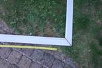 Lichtblauw gelakte schilderijlijst, gedemonteerd., Ophalen, Gebruikt, 125 cm of meer, 75 cm of meer