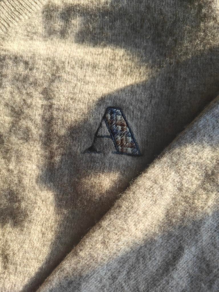 Aquascutum wollen trui maat S, Kleding | Heren, Ophalen of Verzenden, Zo goed als nieuw, Beige