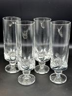 4 x Friedrich Kristall Bierglazen Loodkristal Jaren 70, Glas of Glazen, Ophalen of Verzenden, Overige stijlen, Glas