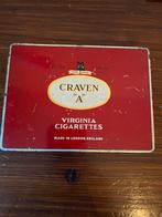 Sigaretten blikje Craven “A”, Ophalen of Verzenden, Zo goed als nieuw, Sigarenbandjes