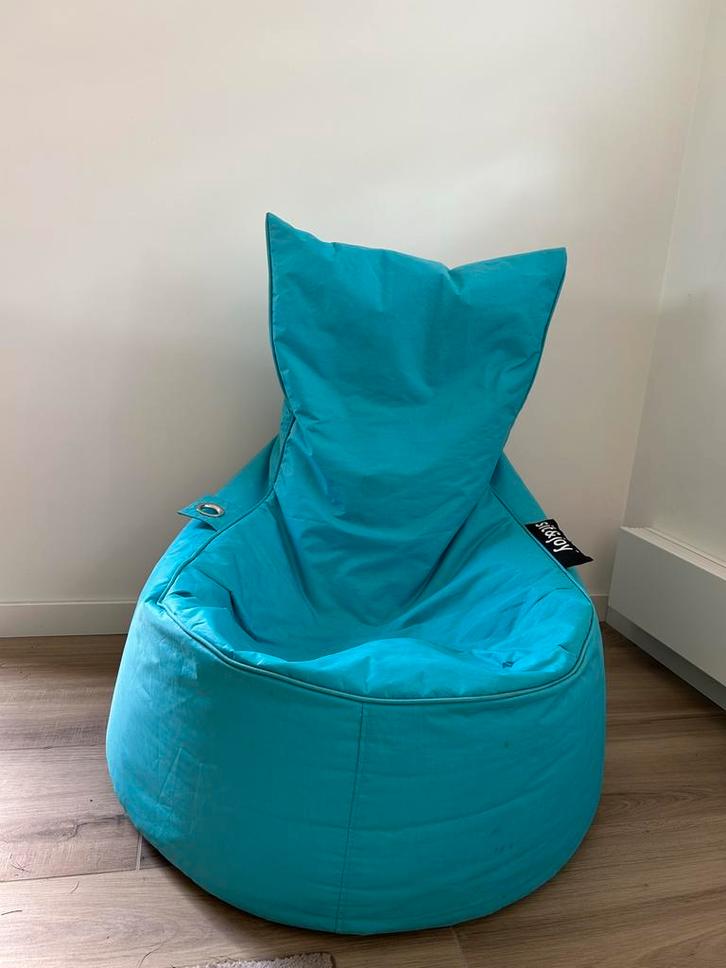 Blauwe Sit & Joy Zitzak, Huis en Inrichting, Zitzakken, Zo goed als nieuw, Zitzak, Blauw, Ophalen