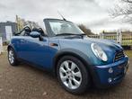 Mini 1.6 16V Cooper Cabrio 2005 Blauw Cruise  Cabriolet, Auto's, Mini, Voorwielaandrijving, Stof, Zwart, 4 cilinders