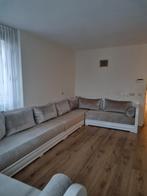 Moderne Marokkaanse banken met kussens - wit hout, Ophalen of Verzenden, Gebruikt, Hout, Modern