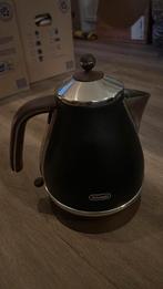 Delonghi Icona Vintage waterkoker zwart/bruin, Witgoed en Apparatuur, Waterkokers, 1 tot 2 liter, Ophalen, Zo goed als nieuw