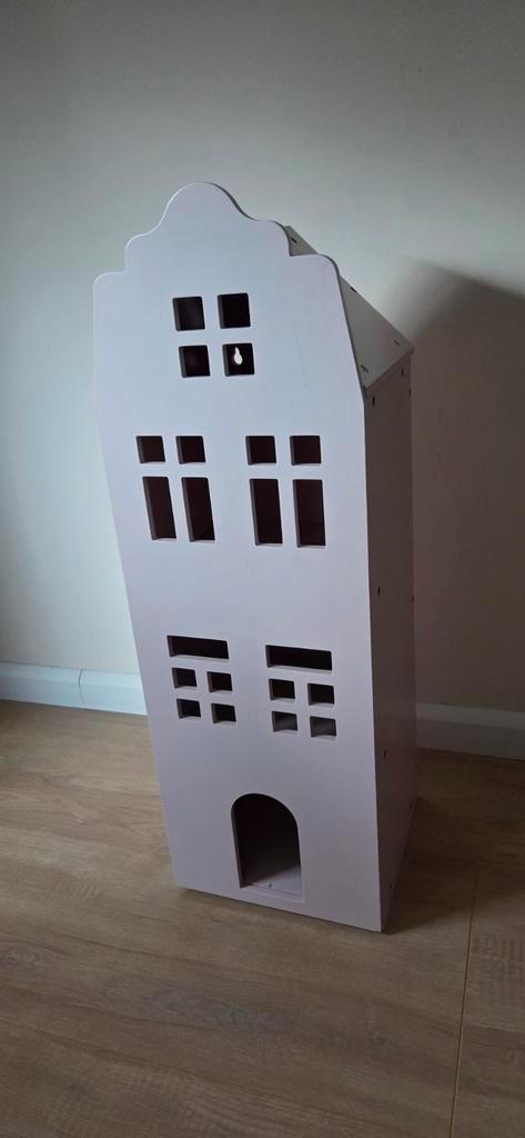 Hema Poppenhuis Grachtenhuis Pastelroze, Kinderen en Baby's, Speelgoed | Poppenhuizen, Gebruikt, Poppenhuis, Ophalen